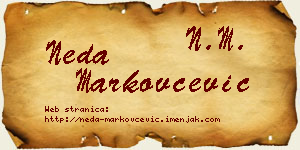 Neda Markovčević vizit kartica